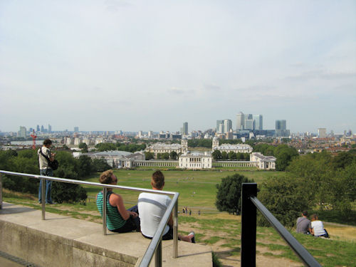 view of London from Royal Observatory