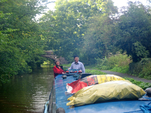 Ian and Judy on canal boat