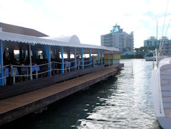 the restaurant at Captain Oliver's