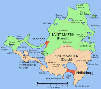 map of st martin from wikipedia