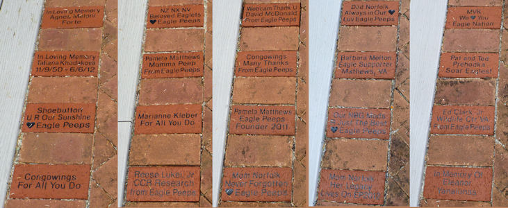 bricks from the eagle tribute plaza