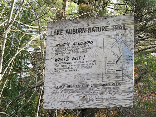 the Lake Auburn Nature Trail