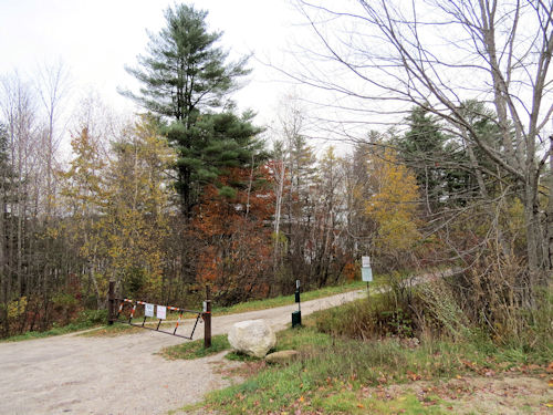 start of the nature trail - authorized vehicles only