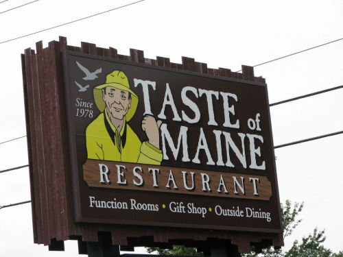 Taste of Maine Restaurant sign